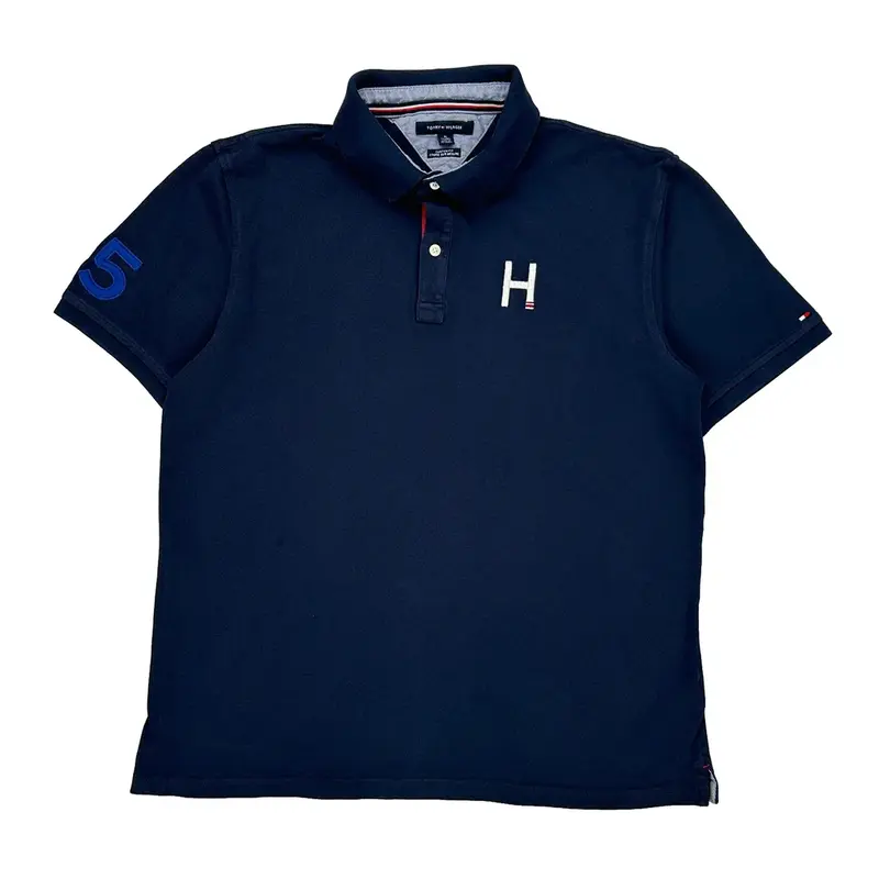 Tommy Hilfiger Polo Shirt - XL Navy Cotton