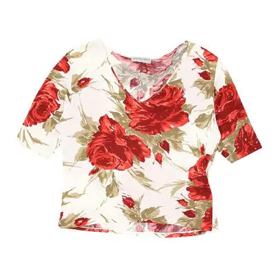 New Nath Nath Floral Top - Large White Viscose Blend