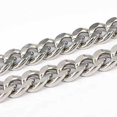 Tarnish Resistant 201 Stainless Steel Cuban Link Chains