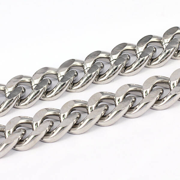 Tarnish Resistant 201 Stainless Steel Cuban Link Chains