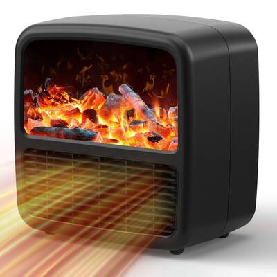 Electric Space Heater | Color: Black | Electrical outlet: EU