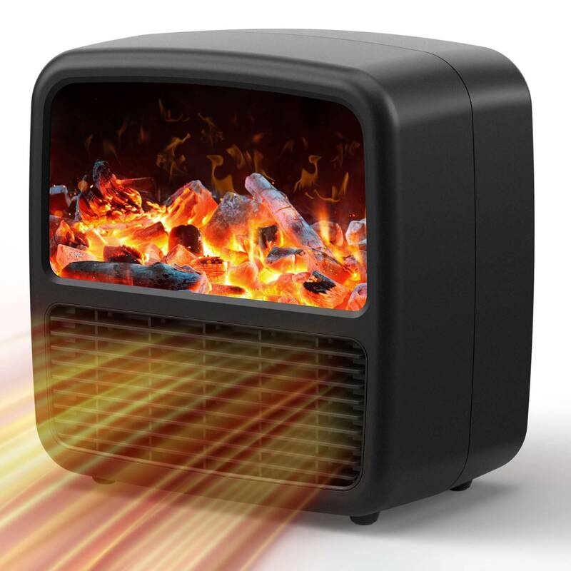 Electric Space Heater | Color: Black | Electrical outlet: EU