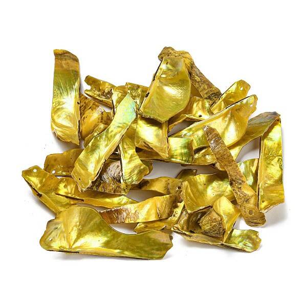 Spray Painted Natural Akoya Shell Big Pendants