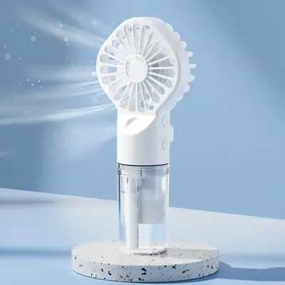 Portable Handheld Fan with Spray, Summer Type-C Rechargeable Handheld Fan, Handheld Atomizing Fan, Portable Fan for Travel,...