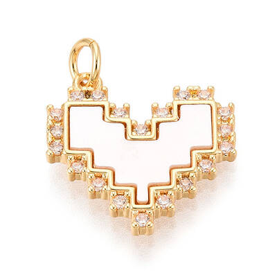 Brass Micro Pave Clear Cubic Zirconia Pendants