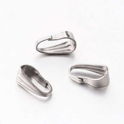 Tarnish Resistant 201 Stainless Steel Snap on Bails