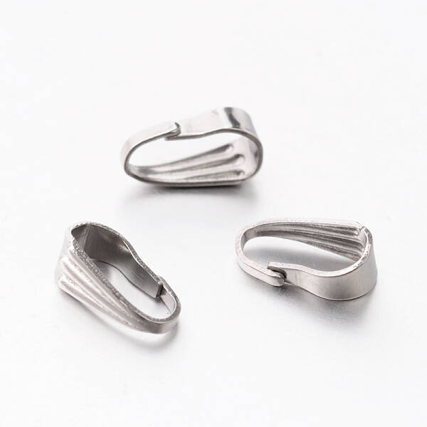 Tarnish Resistant 201 Stainless Steel Snap on Bails