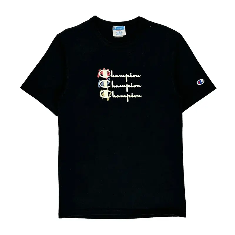 Champion T-Shirt - Small Black Cotton