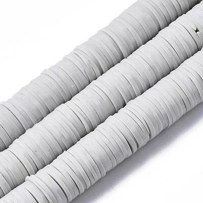 Flat Round Handmade Polymer Clay Beads