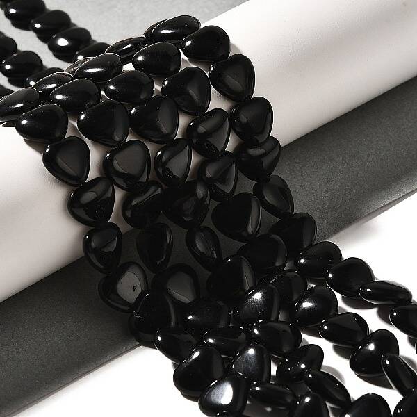 Natural Black Obsidian Beads Strands