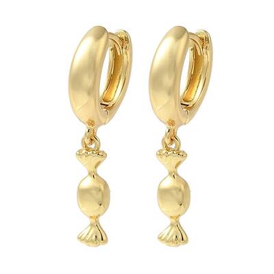 Rack Plating Brass Hoop Earrings