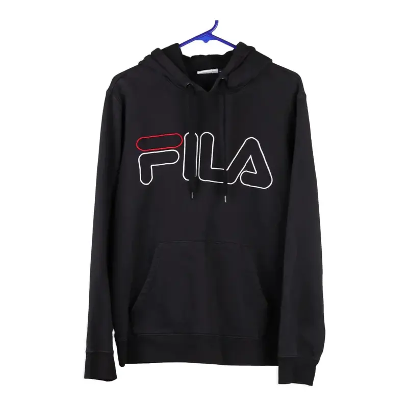 Fila Hoodie - Small Black Cotton Blend