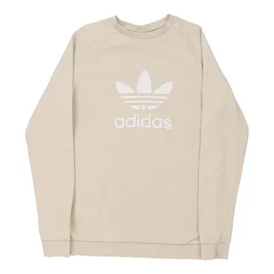 Adidas Sweatshirt - Medium Cream Cotton Blend