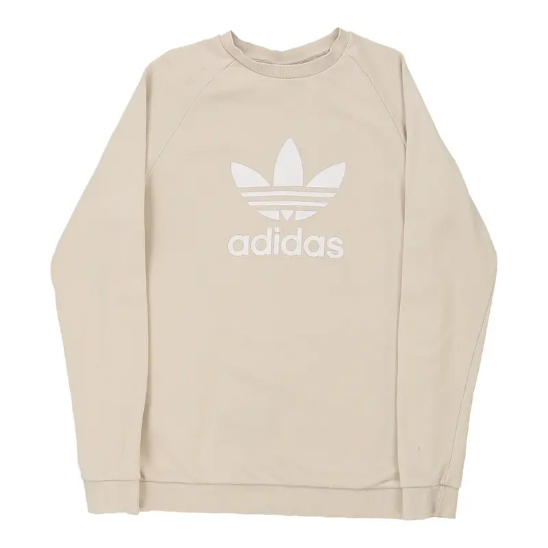 Adidas Sweatshirt - Medium Cream Cotton Blend