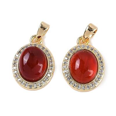 Natural Carnelian(Dyed & Heated) Oval Pendants