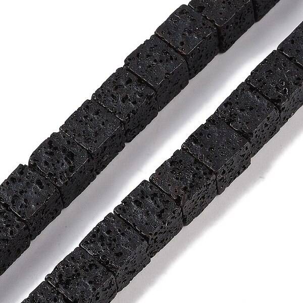 Frosted Natural Lava Rock Beads Strands