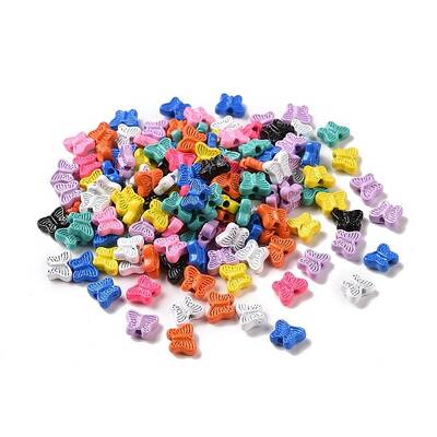 Spray Painted Alloy Beads