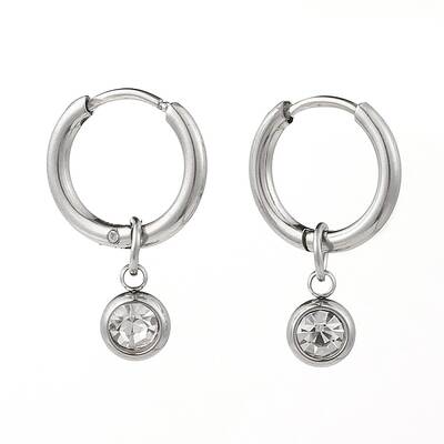 304 Stainless Steel Huggie Hoop Earrings