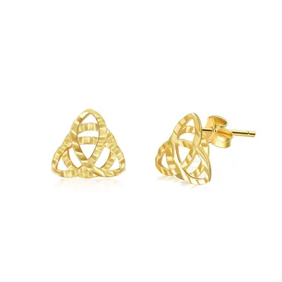 14K Gold Celtic Knot Stud Earrings
