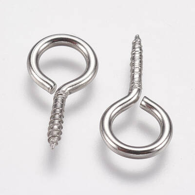 Tarnish Resistant 304 Stainless Steel Screw Eye Pin Peg Bails