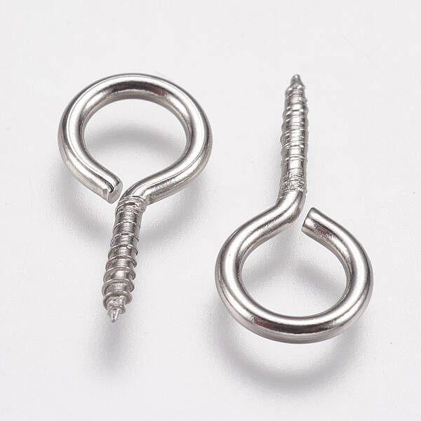 Tarnish Resistant 304 Stainless Steel Screw Eye Pin Peg Bails