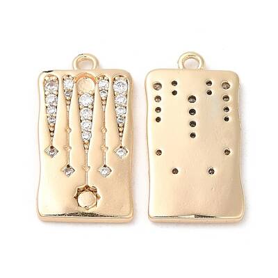 Brass Micro Pave Cubic Zirconia Pendants