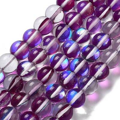 Synthetic Moonstone Beads Strands