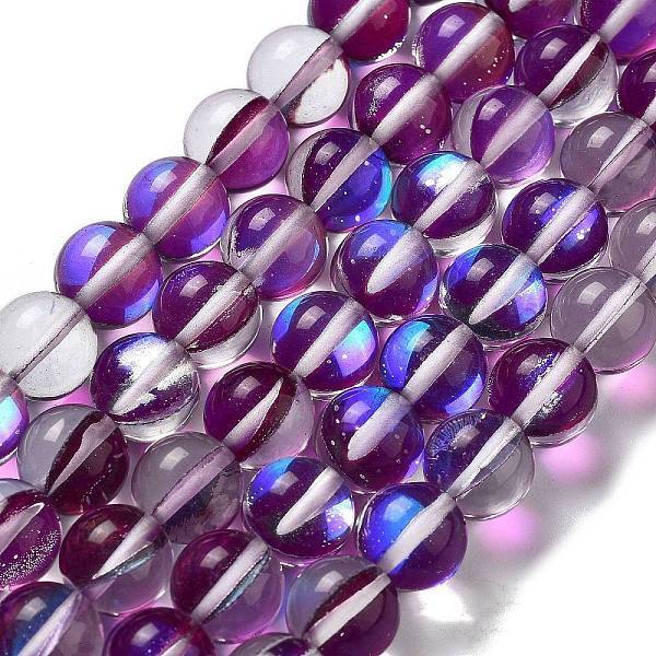 Synthetic Moonstone Beads Strands
