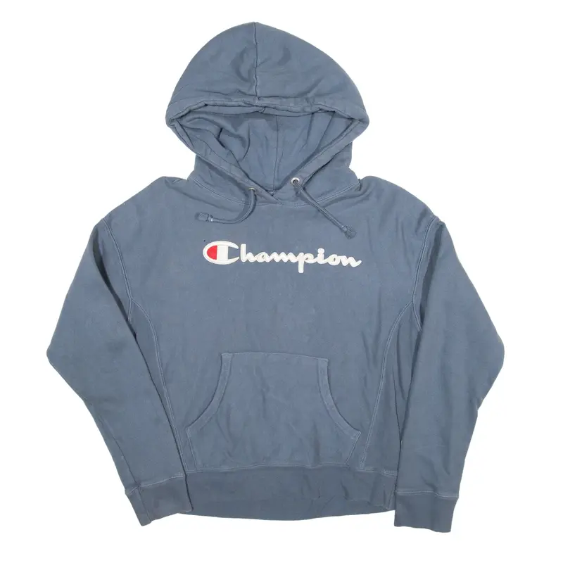 CHAMPION Reverse Weave Hoodie Grey Pullover Womens S