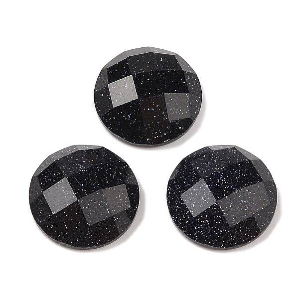 Synthetic Blue Goldstone Cabochons