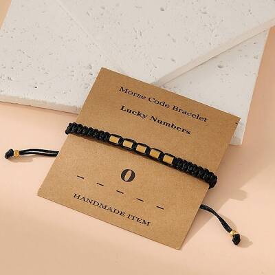 Morse Code Style Stainless Steel Braided String Bracelets for Woman Men