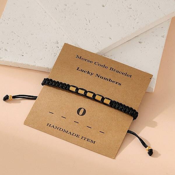 Morse Code Style Stainless Steel Braided String Bracelets for Woman Men