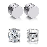 Stainless Steel Stylish Magnetic Stud,2 Pair/1 Pair Earrings for Men Woman ,Non Piercing Magnetic Stud Earrings Hypoallergeni...
