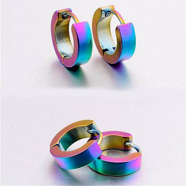 Brass Huggie Hoop Earrings