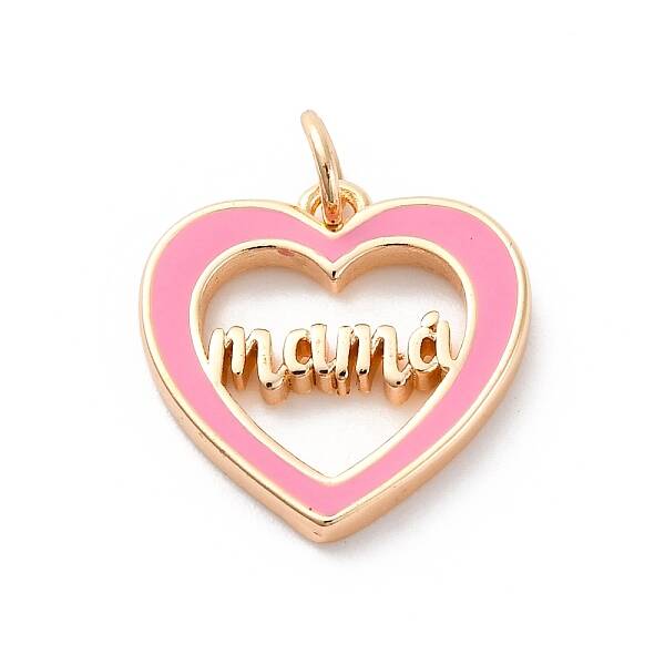Mother's Day Brass Enamel Pendants