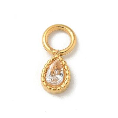 Ion Plating(IP) 304 Stainless Steel with Rhinestone Charms