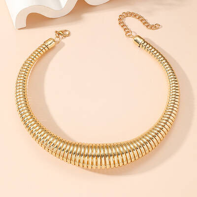 Chunky Alloy Snake Chain Choker Necklaces for Women
