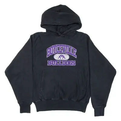 CHAMPION REVERSE WEAVE Boyceville Bulldogs Mens Black Hoodie USA S