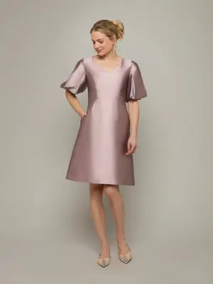 SHITAKE A-Line Cocktail Dress | Colour: MAHOGANY ROSE | Size: UK 8 (US 2)