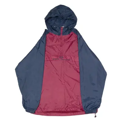 SERGIO TACCHINI Mens Pullover Jacket Red 90s Hooded Colourblock XL