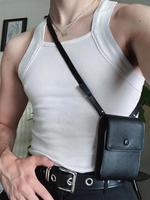 Men's Solid Color Square Neck Tank Top, Slim Casual Sleeveless Top for Summer, Men's Clothing for Daily Wear, Vest, Comfy Fab...