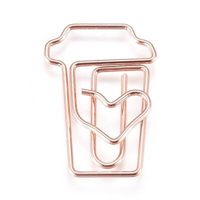 Coffee Cup Shape Iron Paperclips
