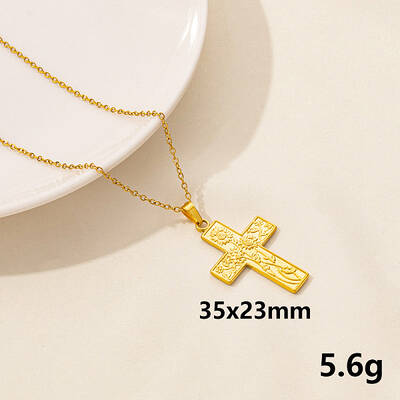 Stainless Steel Cross Pendant Necklace