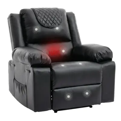 Garvee Manual Massage Recliner Chair with Heating for Adult, PU Leather Recliner Chairs Single Sofa with Side Storage Pockets...