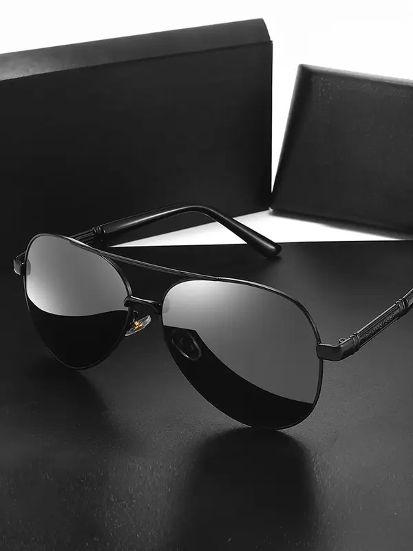 Fashionable Casual Aviator Sunglasses, Simple Design Sunglasses for Everyday Use, Summer Metal Frame Fashion Sunglasses, Trav...