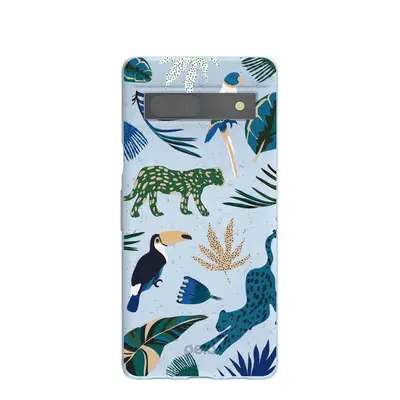 Powder Blue Tropical Rainforest Google Pixel 7a Case