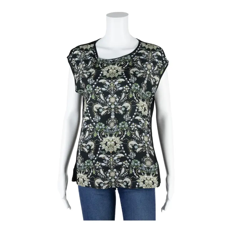 TED BAKER Jewels Top Black Sleeveless Womens S