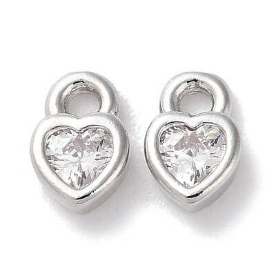 Rack Plating Brass Micro Pave Cubic Zirconia Pendants