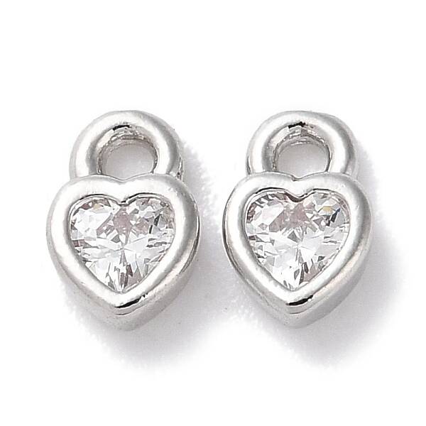 Rack Plating Brass Micro Pave Cubic Zirconia Pendants
