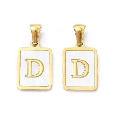 Ion Plating(IP) 304 Stainless Steel Pave Shell Pendants